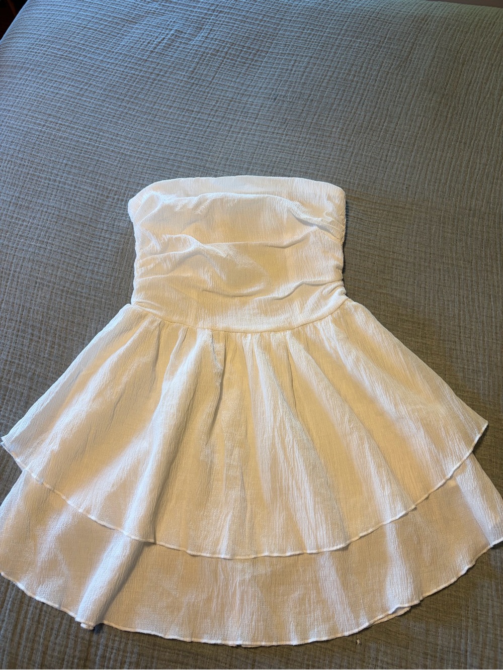 Cider Tube Ruched Ruffle Mini Dress - Picture 3 of 6